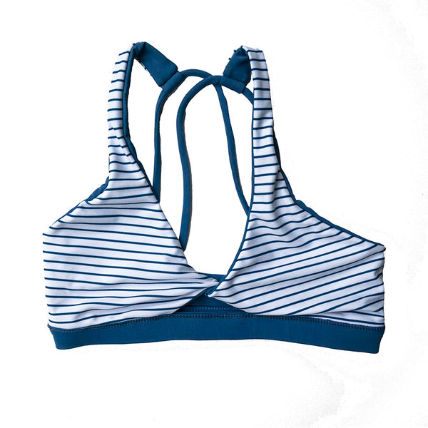 Hanalei bikini top in ocean stripe - Summer Label Swimwear.  Best summer bikinis!