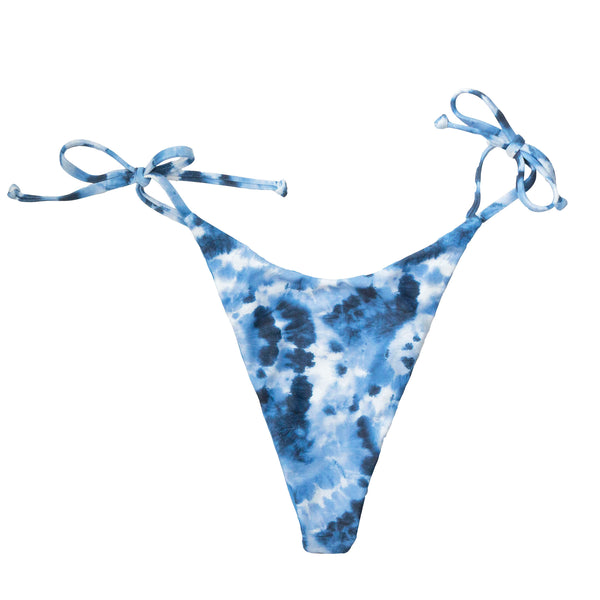 Tortola string bikini bottom in blue tie dye