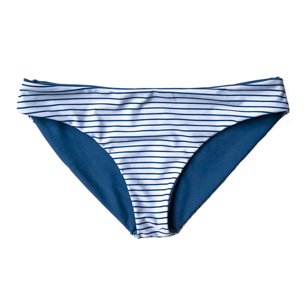 Maidstone Bikini Bottom in ocean stripe by Summer Label Swimwear.  Montauk's favorite bikinis for summer